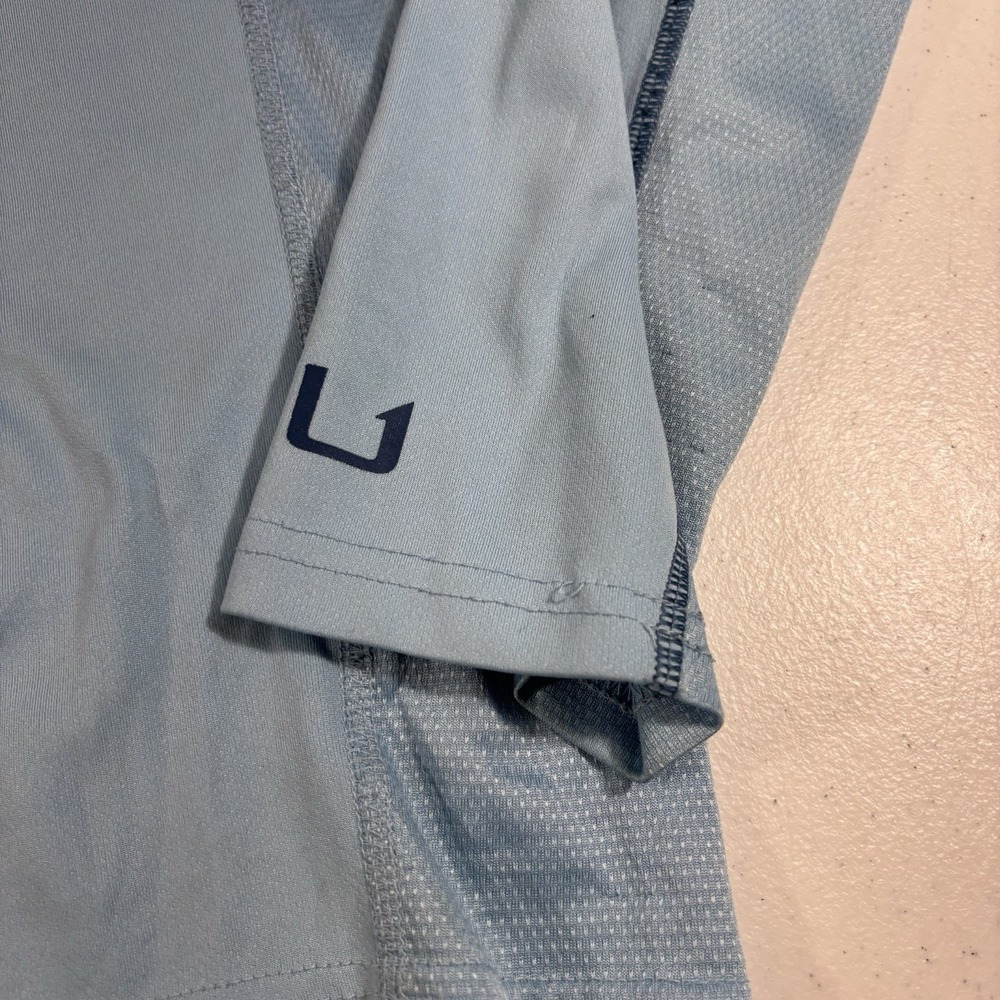FLAWS! HUK Icon X Light Blue Solid Fishing Performance L/S Shirt Blue Size M - Picture 5 of 13